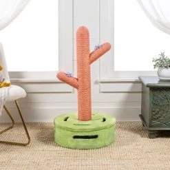 Rosa Modern Jute Cactus Cat Scratching Post With Flower Toys And Built-In Bell Toys -BlueBuffalo Sales Store GUEST 6d98d259 013b 4edd 9fc9 a1e89c99f80c