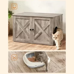 Feandrea Hidden Cat Litter Box Enclosure Litter Box Furniture With Removable Divider Indoor -BlueBuffalo Sales Store GUEST 6da2ec97 d021 48c8 b6a6 7059e3c85348