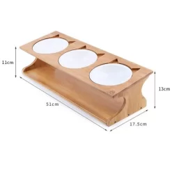 Fairyland™ - Elevated Triple Bamboo Pet Feeder With Ceramic Bowls – Raised Stand For Food & Water -BlueBuffalo Sales Store GUEST 6dae9589 a4cf 4129 8fd2 48aa026d40c0
