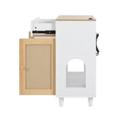 Modern Cat Litter Box Furniture With Charging Station And Scratcher, Hidden Litter Box Enclosure Cabinet For Living Room-The Pop Home -BlueBuffalo Sales Store GUEST 6e4241d7 0f2f 40c1 aecc 9194158dccb0