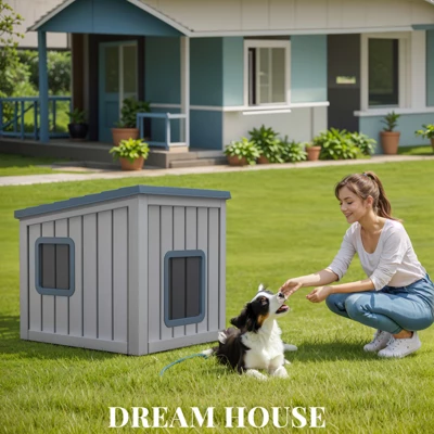 Dolonm Pet Cottage Self-Cleaning Drain Hole & Rain-Slope Roof | 2 Doors | Easy Setup, For Indoor/Outdoor 6 Dolonm Pet Cottage Self-Cleaning Drain Hole & Rain-Slope Roof | 2 Doors | Easy Setup, For Indoor/Outdoor - Image 6