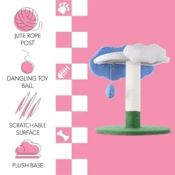 Sami Modern Jute Cloud Cat Tree With Scratching Post, And Fuzzy Toy -BlueBuffalo Sales Store GUEST 6f1f2aaf 4c1e 4b9a 95d4 3dfd98b8df8d