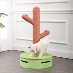 Rosa Modern Jute Cactus Cat Scratching Post With Flower Toys And Built-In Bell Toys -BlueBuffalo Sales Store GUEST 6f8689ae 12c2 4f6b 991f a8447fb80820