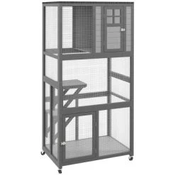 PawHut 74" Wooden Outdoor Cat House Weatherproof & Wheeled, Catio Outdoor Cat Enclosure With High Weight Capacity, Cat Cage Condo 14 PawHut 74" Wooden Outdoor Cat House Weatherproof & Wheeled, Catio Outdoor Cat Enclosure With High Weight Capacity, Cat Cage Condo -BlueBuffalo Sales Store GUEST 6f9757e5 bfd2 4fa3 9b89 986d9631b0a9