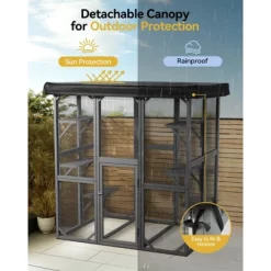 GOTGELIF 71" Wood Catio Weatherproof Cat Enclosure House With 6 Platforms -BlueBuffalo Sales Store GUEST 6fe85d56 032f 438f 8c8a 78f72e00bc24