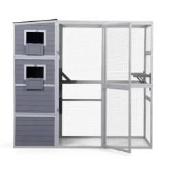 AZL1 Life Concept Pet Crates And Houses Large Multi Level Cat Enclosure With Spacious Activity Area Fun Jumping Platforms, Gray, 76.2"*33.5"*70" 7 AZL1 Life Concept Pet Crates And Houses Large Multi Level Cat Enclosure With Spacious Activity Area Fun Jumping Platforms, Gray, 76.2"*33.5"*70" -BlueBuffalo Sales Store GUEST 70af9a46 729f 4c6c 9ea6 926e5b75de62