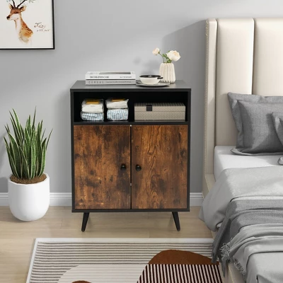 Tangkula Cat Litter Box Enclosure Hidden Cat Washroom Cabinet With Entry Open Compartment 3 Tangkula Cat Litter Box Enclosure Hidden Cat Washroom Cabinet With Entry Open Compartment - Image 3