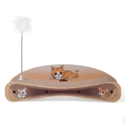2-in-1 Reversible Cardboard Cat Scratcher Bed And Lounger, Durable Curved Scratching Pad For Indoor Cats -BlueBuffalo Sales Store GUEST 719f70b2 3c89 47cd a1a1 aa48ffe44b9c