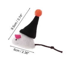 Unique Bargains Mouse Shape Cat Teaser Toys Rose Red 1 Pc