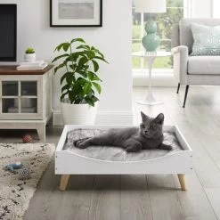 Sam's Pets Chauncy 9" White Cat Bed -BlueBuffalo Sales Store GUEST 7248e052 bc93 42f8 a0ac f2ee97673eef