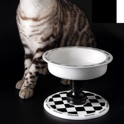 FairyLand™ - Elevated Ceramic Pet Bowl – Black & White Chess Design, Anti-Slip, Ergonomic Raised Feeder (6.9" Wide, 5.2" Tall) 1 FairyLand™ - Elevated Ceramic Pet Bowl – Black & White Chess Design, Anti-Slip, Ergonomic Raised Feeder (6.9" Wide, 5.2" Tall)