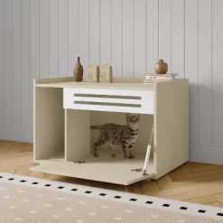 Cat Litter Box Enclosure, Hidden Litter Box Cabinet With Flip-Down Door, Pet House Side End Table With Storage, Indoor Wooden Cat Washroom -BlueBuffalo Sales Store GUEST 739140e6 b1b7 48c0 9d91 a4c0ff102f7d