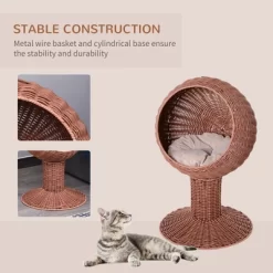 Sapphtopaz Elevated Cat Bed With Soft Cushion Wicker Egg-Shaped Cat House With Stand 2-Position Design Indoor Cat Bed For Cats Under 8 Lbs -BlueBuffalo Sales Store GUEST 73957369 b10a 4e47 a2d8 0aadb4a4c323