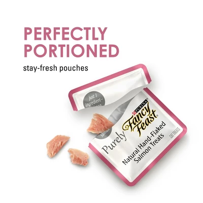 Purina Fancy Feast Purely Hand-Flaked Salmon Meaty Cat Treats - 1.06oz/10ct Pack 7 Purina Fancy Feast Purely Hand-Flaked Salmon Meaty Cat Treats - 1.06oz/10ct Pack - Image 7
