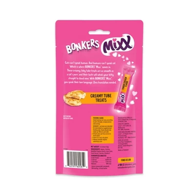 Bonkers Mixx Puree Chicken Flavor Cat Treats - 0.121lb/4ct 10 Bonkers Mixx Puree Chicken Flavor Cat Treats - 0.121lb/4ct - Image 10