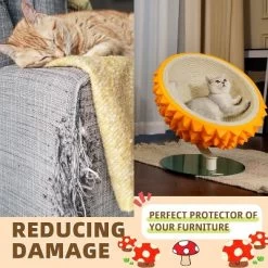 Durian Shape Cat Scratching Bed Cat House - Comfortable Sisal Rope Scratching Board With PVC Plastic Combination -BlueBuffalo Sales Store GUEST 7517aeee f5eb 4b63 bccb c50b210f74ec 1