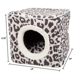 Cat House - Indoor Bed With Removable Foam Cushion - Cat Cave For Puppies, Rabbits, Guinea Pigs, And Other Small Animals By PETMAKER (Animal Print) -BlueBuffalo Sales Store GUEST 7572f2e7 189e 4d09 a525 0716b705413b