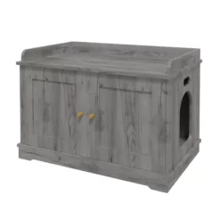 Cat Litter Box Enclosure Hidden Litter Box Cabinet With Wooden Barn Door, Side Table Style Indoor Cat House, Fits Most Litter Boxes -BlueBuffalo Sales Store GUEST 75b66767 6f3a 4a03 bacf a79a2cd0aaa8 1
