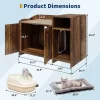 Cat Litter Box Enclosure Furniture, Hidden Litter Box Cabinet, Indoor Wooden Cat Washroom With Storage, Pet House