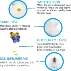 All For Paws Allforpaws Interactive Cat Toys Butterfly Flutter Toys, Indoor Automatic Cat Toy For Enrichment -BlueBuffalo Sales Store GUEST 763dbea0 e244 4c0b 8ee4 0926f0bda897