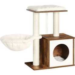 FEANDREA Woody Wonders Small Cat Tree For Kittens, Modern Cat Tower Cat Condo With Scratching Posts, Rustic Brown And White -BlueBuffalo Sales Store GUEST 764ee5fe 66ca 4c69 bbac f049debc2c54