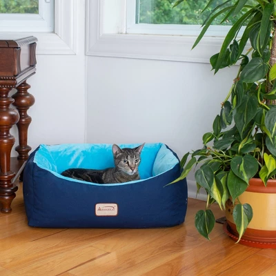 Armarkat Cat Bed, Small Pet Bed, Navy Blue/Sky Blue, C09HSL/TL 4 Armarkat Cat Bed, Small Pet Bed, Navy Blue/Sky Blue, C09HSL/TL - Image 4