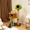 Costway 56" Tall Cat Tower With Mushroom-shaped Nest Condo Climbing Ladder Teasing Ball