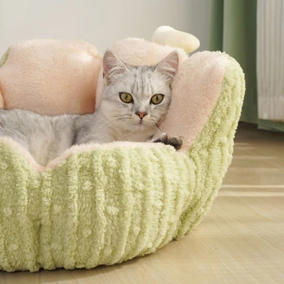 Fairyland™ - Cactus Blossom Cat Bed – Cozy Pet Nest For Deep Sleep & Comfort 4 Fairyland™ - Cactus Blossom Cat Bed – Cozy Pet Nest For Deep Sleep & Comfort - Image 4