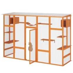 Window Cat Outdoor Cat Enclosure Large Cat House With 6 Platforms 2 Cozy Condos And 1 Bridge For Multiple Cats Pets Cat Scratching Board And Post -BlueBuffalo Sales Store GUEST 7854134f b109 4486 bd9c 56723dc99795