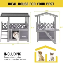 Aivituvin Outdoor/ Indoor Two Story Cat House(Inner Space 5.2 Ft²)-AIR09-B 16 Aivituvin Outdoor/ Indoor Two Story Cat House(Inner Space 5.2 Ft²)-AIR09-B -BlueBuffalo Sales Store GUEST 78614759 bc22 4b15 aeb9 fb584bca3afd