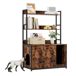 Cat Cabinet For Cat Litter Tray, Cat Litter Tray Cabinet With 2 Levels Shelves And 1 Worktop, Cat House For Large Cats -BlueBuffalo Sales Store GUEST 78dbdb87 a7d2 496e 938b f65b076b360d