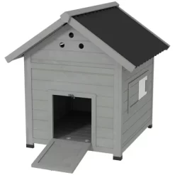 Resenkos Rabbit Hutch, Duck Cage Hutch,Chicken Coop, Duck Coop, Wooden Duck House With Openable Roof & Double Doors, Light Gray -BlueBuffalo Sales Store GUEST 78ece6f2 23a8 4008 846b 30819054b83e
