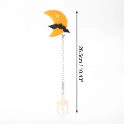 Unique Bargains Portable Moon Pattern Cat Playing Rod Yellow 1 Pc