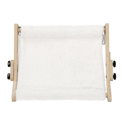 DOMETOUR Cat Window Perch For Indoor Plush Cat Hammock, Window Seat Bed Shelf No Drilling No Suction Cup, Wood Color 8 DOMETOUR Cat Window Perch For Indoor Plush Cat Hammock, Window Seat Bed Shelf No Drilling No Suction Cup, Wood Color - Image 8