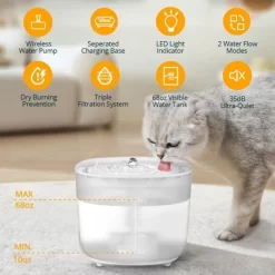 GOTGELIF 2L Wireless Water Fountain With Auto Power-Off & Quiet Pump -BlueBuffalo Sales Store GUEST 7a001fd6 7fa4 467b 9180 11f1419dd7e8