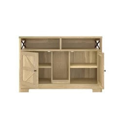 SEVOBAL Pet Crates And Houses Hidden Dual Door Litter Cabinet Multi Function Pet Furniture Easy Assembly, Brown, 47"*13.7"*29" -BlueBuffalo Sales Store GUEST 7a13321a bfe2 4404 9917 ea70cdb97cfd