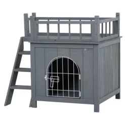 Resenkos Dog House, Pet House,Dog Cave,2-Level Wooden Cat House, Outdoor Dog Shelter Cat Condo With Lockable Wire Door, Natural Wood 5 Resenkos Dog House, Pet House,Dog Cave,2-Level Wooden Cat House, Outdoor Dog Shelter Cat Condo With Lockable Wire Door, Natural Wood -BlueBuffalo Sales Store GUEST 7a404978 7ce4 4e8e 9f0f 05a77271f4bd