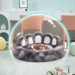 Racxily Upgraded Paw Shape Soothing Round Pet Bed - For Indoor Cats & Small/Medium Dogs, Soft, Machine Washable, Cotton -BlueBuffalo Sales Store GUEST 7a4381be b5ca 4056 a963 946e8aa45fce