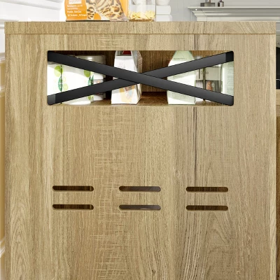 YOOCOZZ Cat Litter Box Enclosure, Double Hidden Litter Box Furniture Cat Washroom, For 2 Cats,Farmhouse Indoor Cat House End Table-Brown 4 YOOCOZZ Cat Litter Box Enclosure, Double Hidden Litter Box Furniture Cat Washroom, For 2 Cats,Farmhouse Indoor Cat House End Table-Brown - Image 4