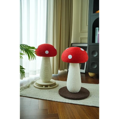 Vertical Cat Tree, Mushroom-shaped Cat Tree, Cat Scratching Post,equipped With A Stable Base And Durable Sisal Rope Cat Scratching Board. 6 Vertical Cat Tree, Mushroom-shaped Cat Tree, Cat Scratching Post,equipped With A Stable Base And Durable Sisal Rope Cat Scratching Board. - Image 6