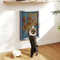 FURNIinspire Pet Scratcher Cat Scratching Pad With Decorative Designs And Eco Friendly Replaceable Panels, 15 Pieces, Multicolored, 11.6"*1.2"*16.5"