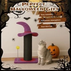 Angel Sar Wizard Hat Cat Scratching Post With Spring Ball Toy, Halloween Spooky Cat Scratcher For Indoor Cats, Purple 10 Angel Sar Wizard Hat Cat Scratching Post With Spring Ball Toy, Halloween Spooky Cat Scratcher For Indoor Cats, Purple -BlueBuffalo Sales Store GUEST 7d3295a3 df88 4864 a608 798da5d83219