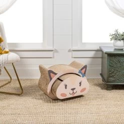 THE LICKER STORE Opal Modern Cardboard Happy Cat Head 2-in-1 Cat Cave Scratcher With Built-In Bell Toys And Catnip -BlueBuffalo Sales Store GUEST 7d9ce1a2 4542 4f43 9e0a d16d1a306a02