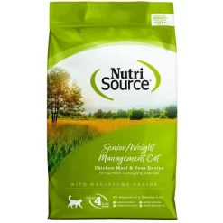 NutriSource Chicken & Peas Senior Weight Management Dry Cat Food - 6.6LB