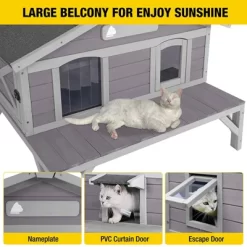 Aivituvin Premium Wooden Cat House For Feral Cats, Weatherproof Cat Shelter-AIR92 -BlueBuffalo Sales Store GUEST 7ee3b4e4 94ea 4524 99aa bf39bb1e46dd