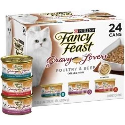 Purina Fancy Feast Gravy Lovers Poultry With Chicken And Turkey & Beef Collection Gourmet Wet Cat Food - 3oz/24ct Variety Pack -BlueBuffalo Sales Store GUEST 7ef18120 2af4 44ae 9198 08340a32a6f6