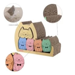 THE LICKER STORE Kazoku Modern Cardboard 5-in-1 Family Cat Cave Scratcher With Catnip And Pull-Out Design -BlueBuffalo Sales Store GUEST 7f094ecd b9c5 44fb b17a 42a22662ea52