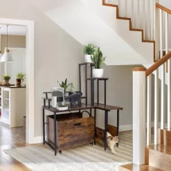 Cat Litter Box Enclosure Furniture With Plant Stand - Hidden Litter Box Cabinet End Table With Pull-Out Tray -BlueBuffalo Sales Store GUEST 7fc2da9d ba41 4a03 8afb 79845632dc24