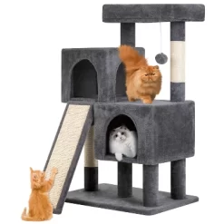 FDW 3-Tier Cat Tree 36 Inches Cat Tower For Indoor Cats Cat Scratcher Cat Condo With Plush Condos Sisal Scratching Posts And Hanging Toy -BlueBuffalo Sales Store GUEST 7fe8f636 bf2c 4528 a87f e6cfdd46abb8