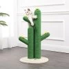 Socorro Modern Jute Double-Cactus Cat Scratching Post With Flower Toys